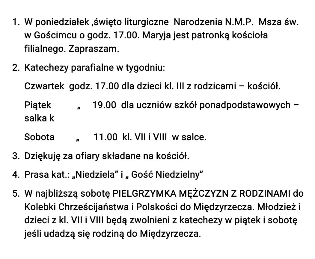 Ogloszenia 07 09 2025 r.