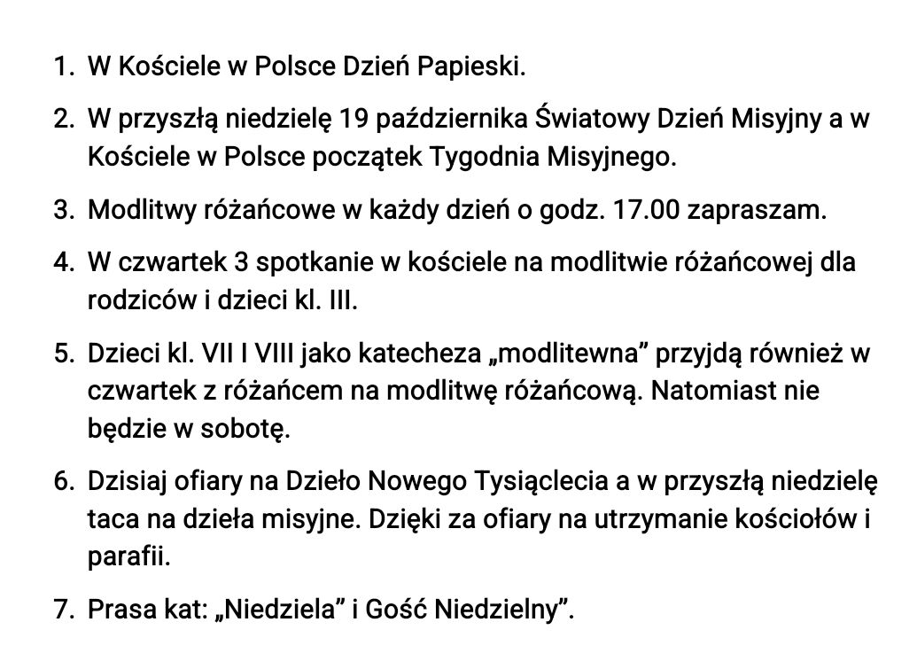 Ogloszenia 12 10 2025 r.