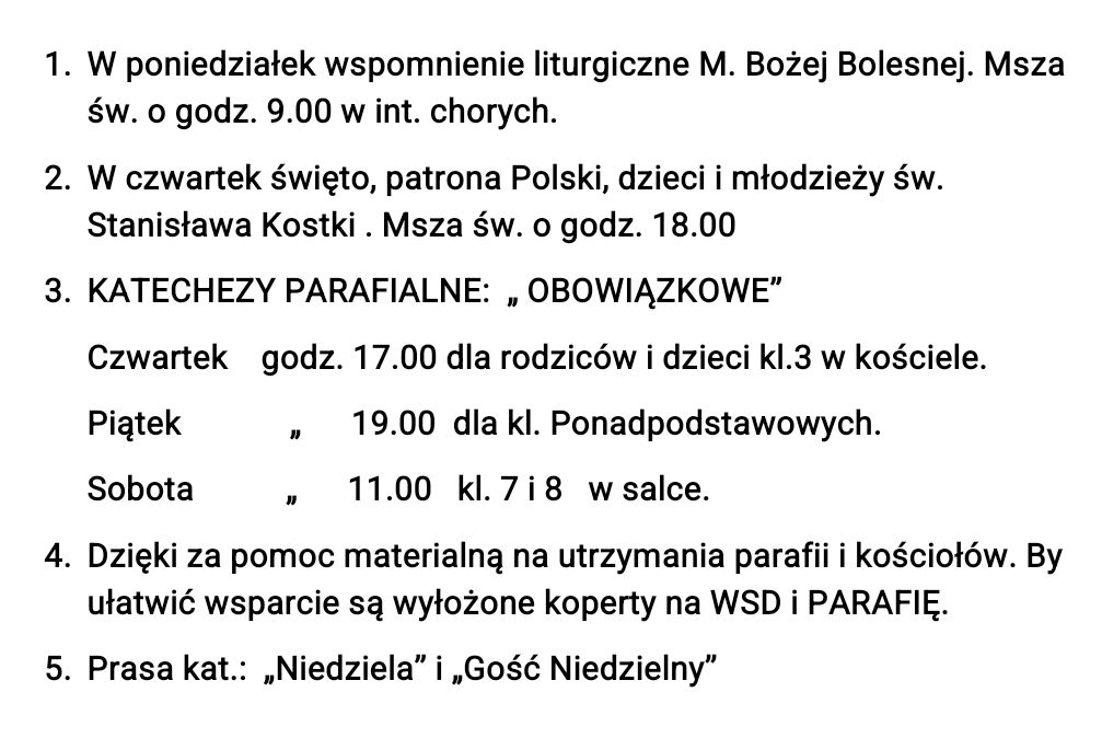 Ogloszenia 14 09 2025 r.