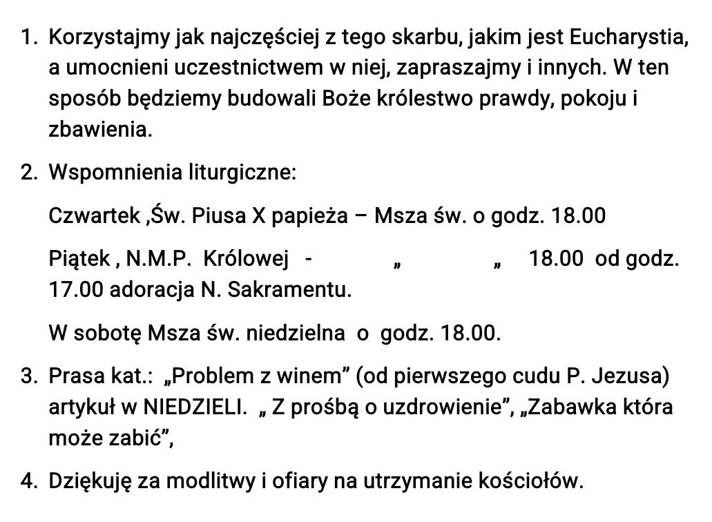 Ogloszenia 17 08 2025 r.