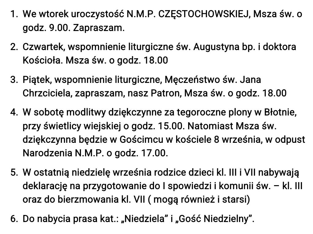 Ogloszenia 24 08 2025 r.